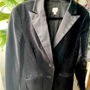 Target Womens Black Velvet Blazer size 12